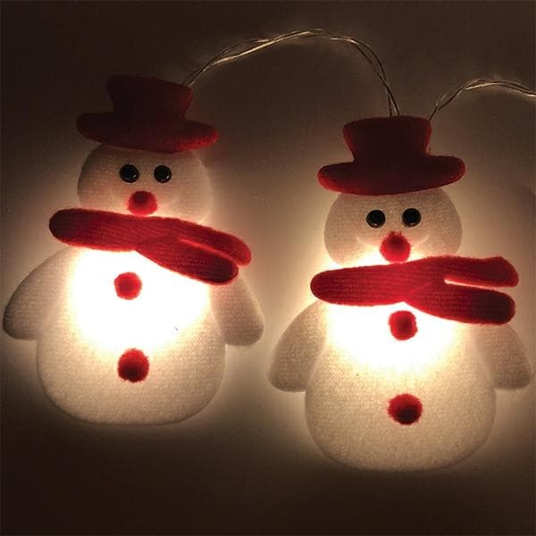 Julgransbelysning - snögubbar 10 st / 165 cm