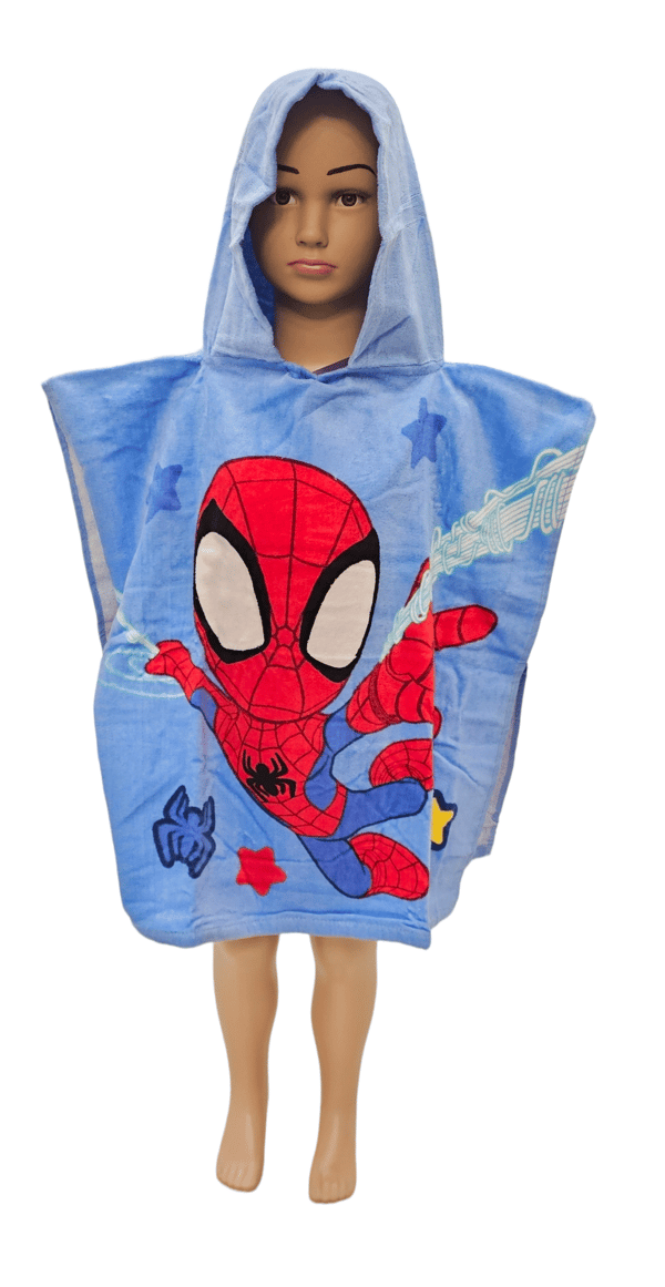 SPIDEY BØRNES HÅNDKLÆDE MED HÆTTE PONCHO BADEBÆK