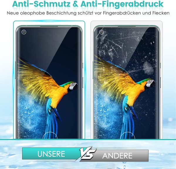 Härdat glas för Oneplus 8 Pro 5G, solidt skydd, 2 delar