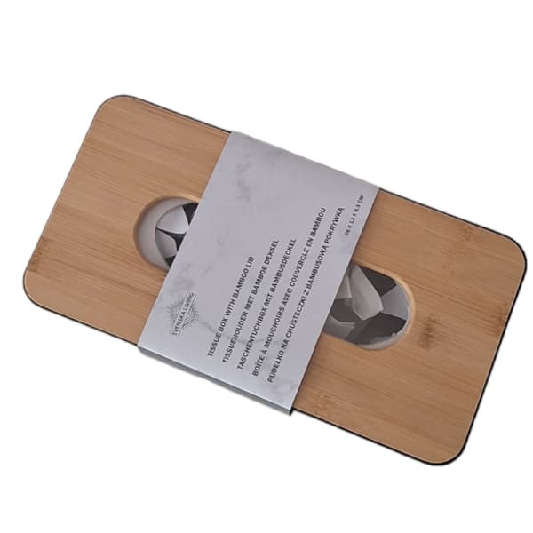 Papperslåda, papperslåda, servetthållare, bambu/plast