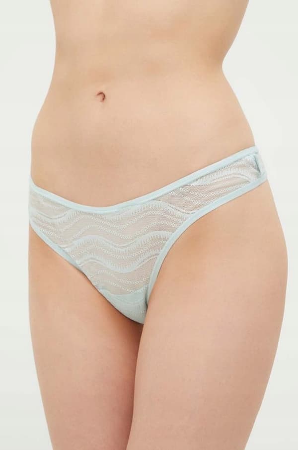 CALVIN KLEIN DAMBLÅ STRINGTROSOR MED LOGOTYP XS 0Z5A6_G*
