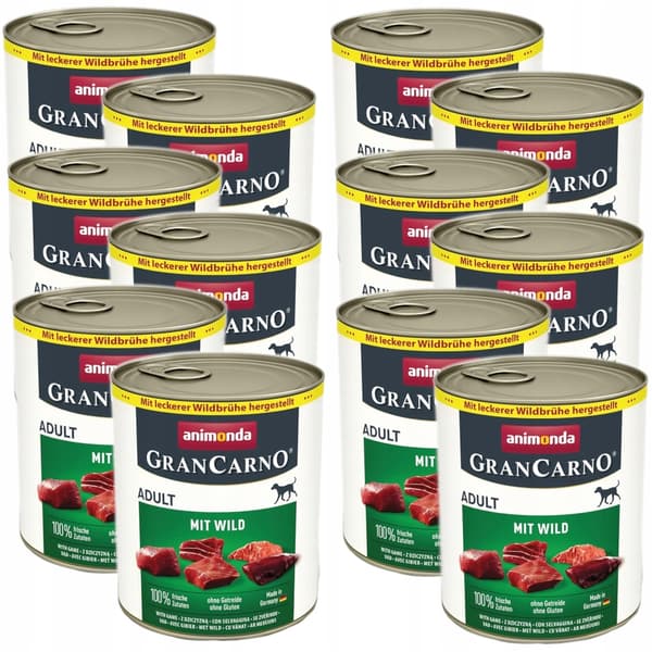 ANIMONDA GranCarno Vuxen med vilt våtfoder för hundar 12x800g
