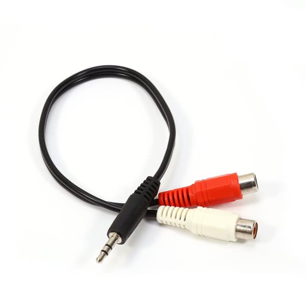 Adapter 3.5 mm han till 2 x RCA hon