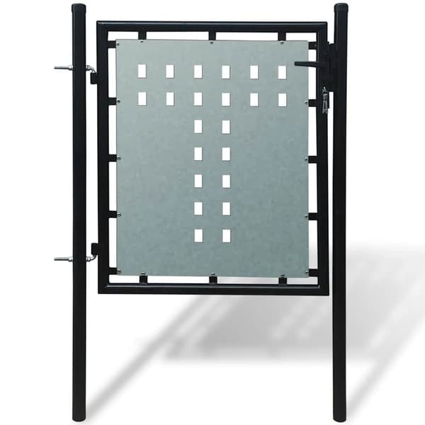 vidaXL sort enkeltbladet hegnslåge 100x100 cm
