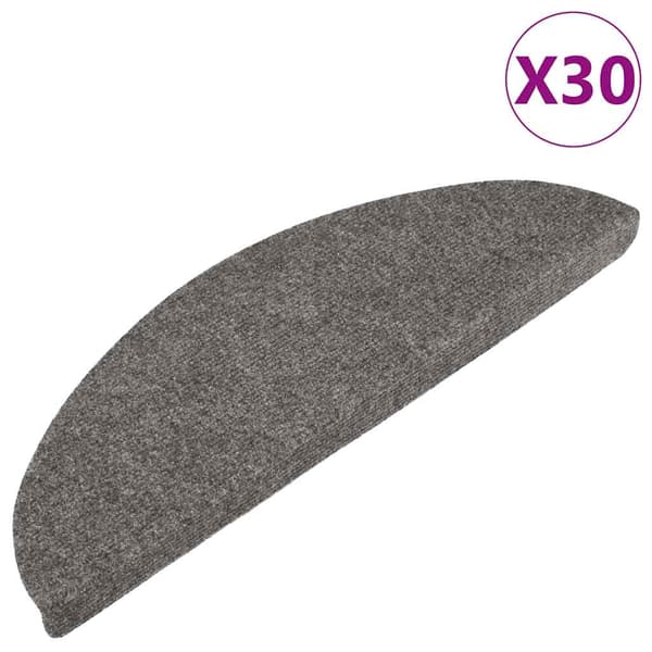 vidaXL selvklæbende trappemåtter 30 stk. grå 56x17x3 cm