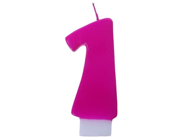 Numerokatlo "1", vaaleanpunainen, 1 kpl