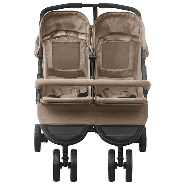 vidaXL Tvillingvagn, Taupe, Stål
