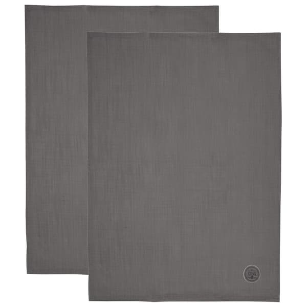 Køkkenklude bomuld grå 70x50 cm 2 stk.