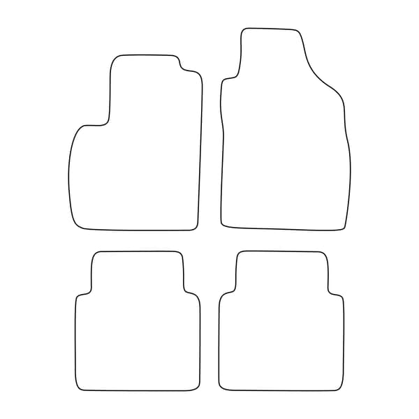 [BLM]FI007 Sort - Velourmåttesæt til Fiat Idea 2004-2012 - Sorte detaljer
