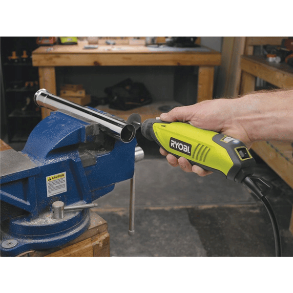 RYOBI lige slibemaskine 150W med sæt af 115 tilbehørsdele
