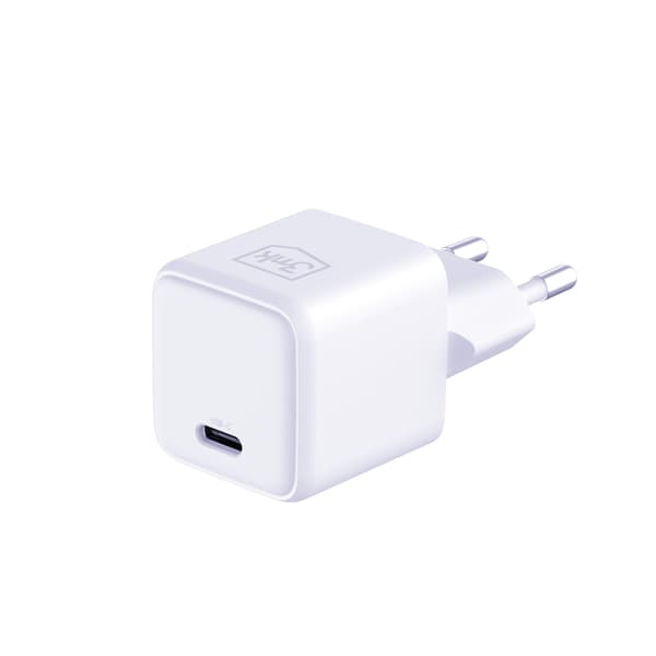 Tillbehör - 3mk Hyper Charger PD 25W+USB-kabel C till C Vit