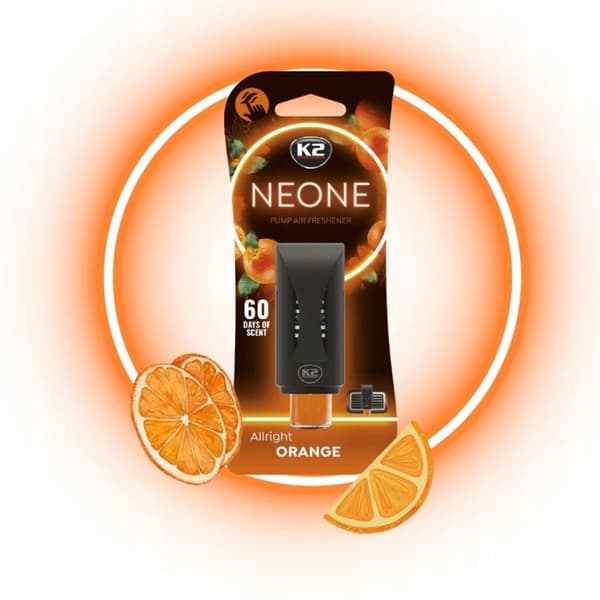 K2 V372 NEONE Allright ORANGE duftspray til ventilationsrist med pumpe