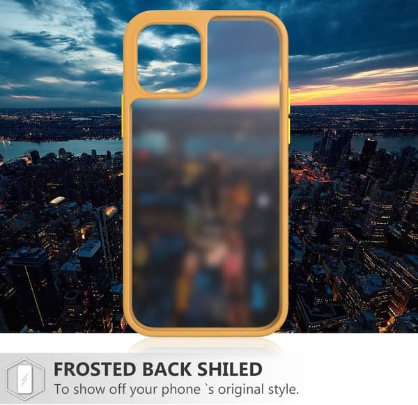 SKAL TILL APPLE IPHONE 12 PRO MAX SILIKONBRUN HALVTRANSPARENT BAKSIDA