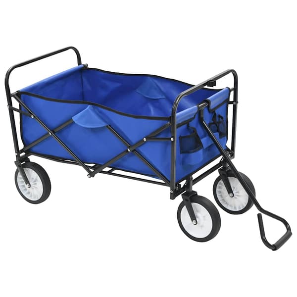 vidaXL foldbar handlevogn stål blå