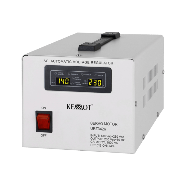 Spændingsregulator servomotor 230V 1000VA Kemot