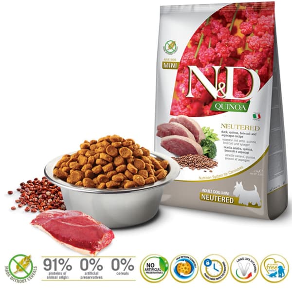 Farmina N&D Quinoa Anka och Broccoli Torrfoder för Hundar 2,5 kg