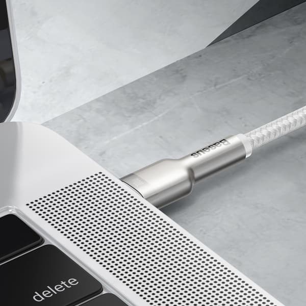 Baseus Cafule USB-C till USB-C-kabel, 100W, 1m (vit)