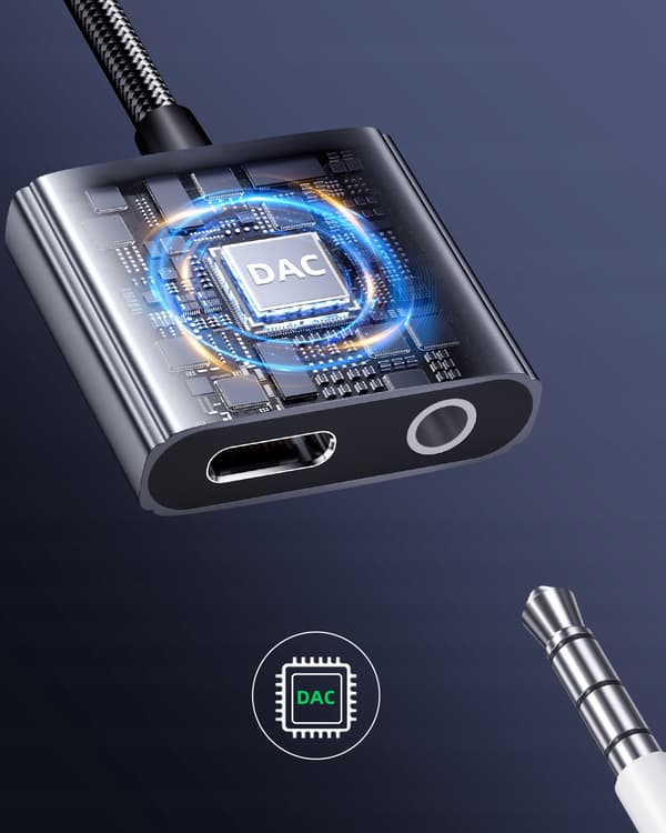 INNOSTYLE USB-C MINI JACK 3.5 ADAPTER AUX-KABEL TIL SAMSUNG DAC
