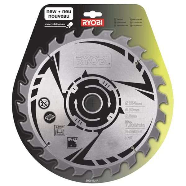 RYOBI Savklinge 254 mm med 24 hårdmetaltænder