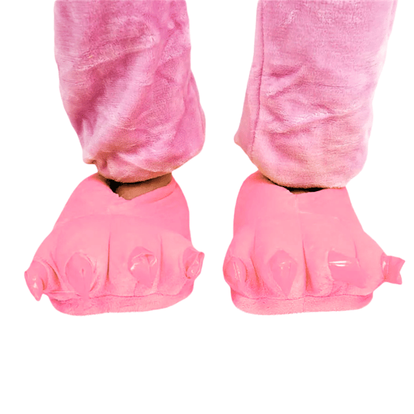 Paws Stitch 3D mjuka barntofflor rosa med klor 27-32