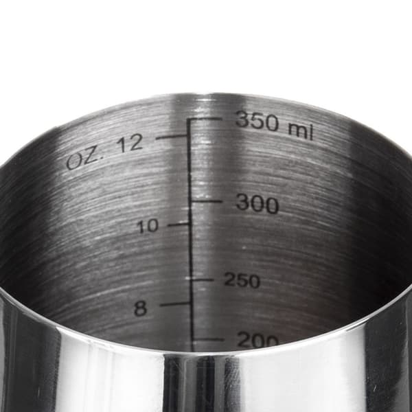 Stålmjölkkan med mätkopp 350 ml