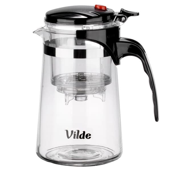 680 ml:n lasikannu yrttiteelle 259415, jossa on pullon pidike