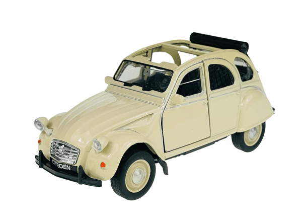 Welly OLD timer Citroën 2CV UTAN tak beige 1:34 43625