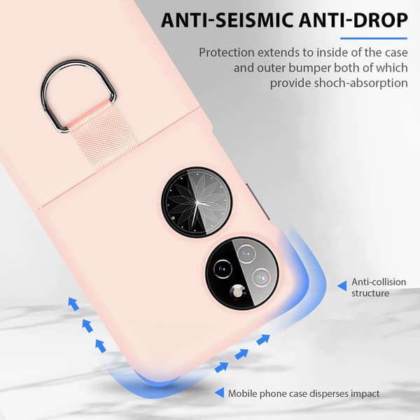 HUAWEI P50 FICKSKAL ROSA HÅRT BAKSIDA SOLID SKYDDANDE HÅLLBART