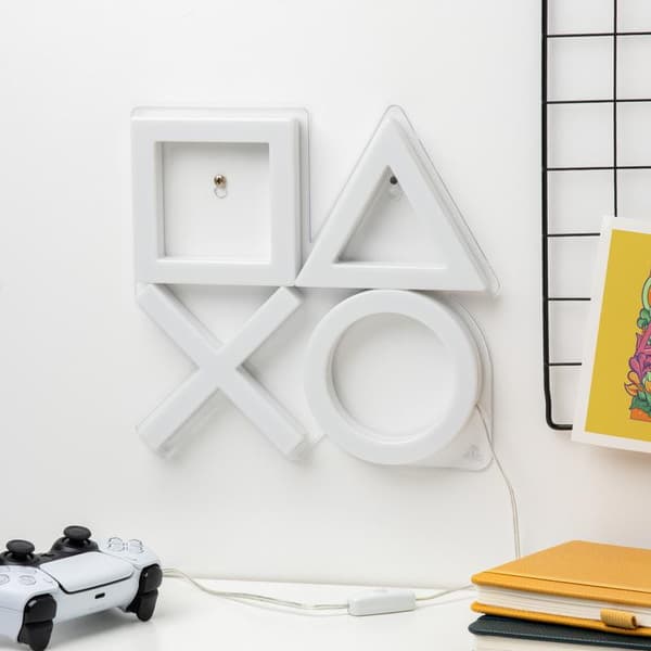 Neonlampa Ikon Symboler - PlayStation