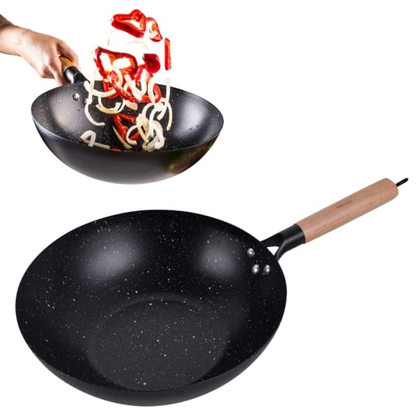 WOK MED MARMORBELÆGNING 30 cm KINGHOFF KH-1983
