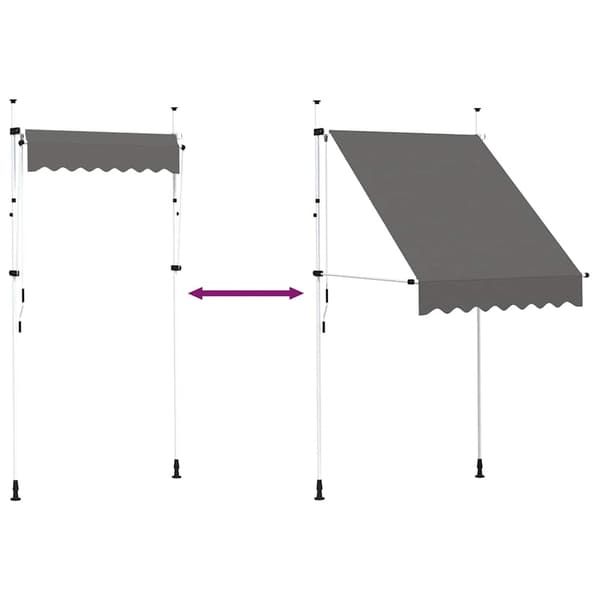 vidaXL manuel rullemarkise, 150 cm, antracit