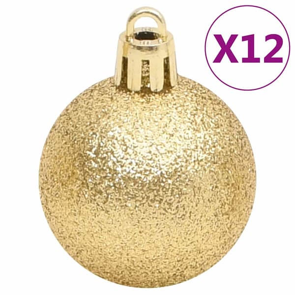 vidaXL 112-delars julgransprydnaderset, röd, grön och guld