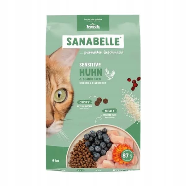 Bosch Sanabelle Sensitive 8 kg torrfoder för katter med fågel