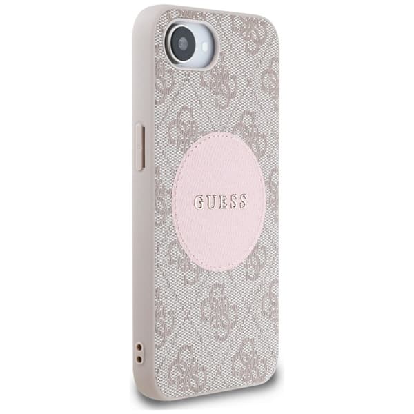 Guess 4G Circle Classic Logo MagSafe - Etui til iPhone 16e (lyserød)