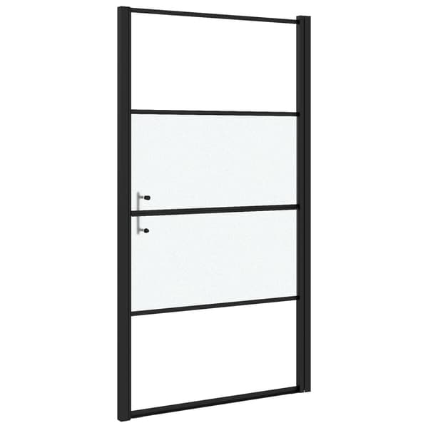 vidaXL Duschdörr, 100x178 cm, härdat halvfrostat glas
