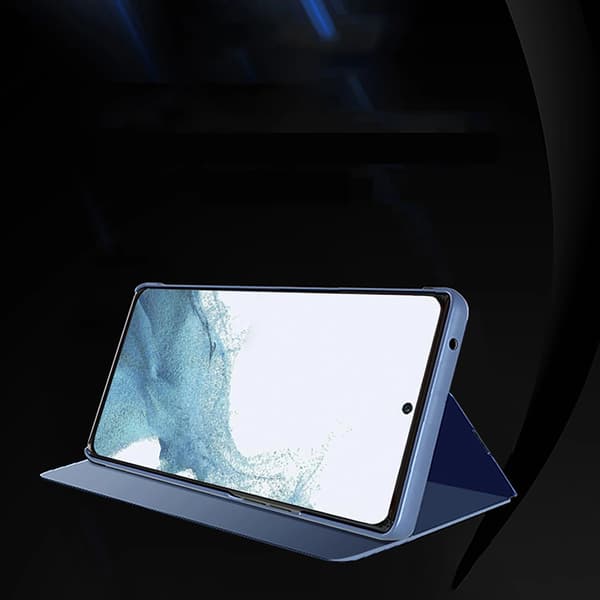 Clear View cover til Samsung Galaxy S25+ med flap - blå