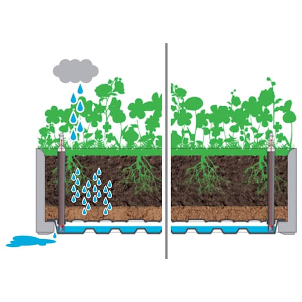 vidaXL højbed med espalier og vandingssystem, grå