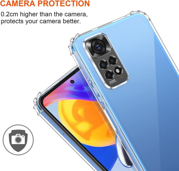 ETUI TIL XIAOMI REDMI NOTE 11/11S SILIKONE + 3x HÆRDET GLAS