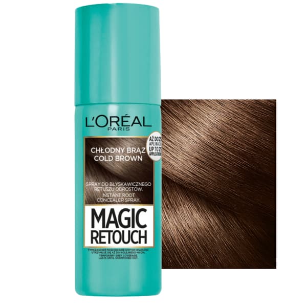 L'Oréal Paris Magic Retouch hårspray til hårrødder, kølig brun 75 ml