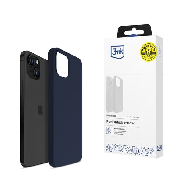 Apple iPhone 15 Plus silikonskål mörkblå