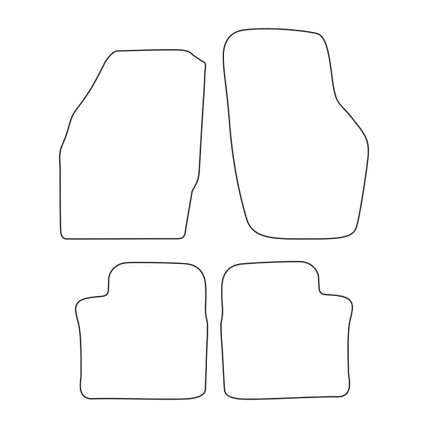 [BLM]SU012 Sort - Velourmåttesæt til Suzuki Baleno 1995-2001 - Sorte detaljer
