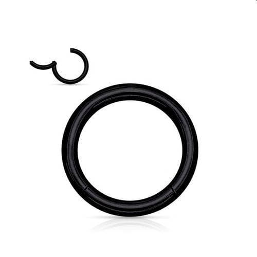 Clicker-örhänge - svart - K-018 0.8/7