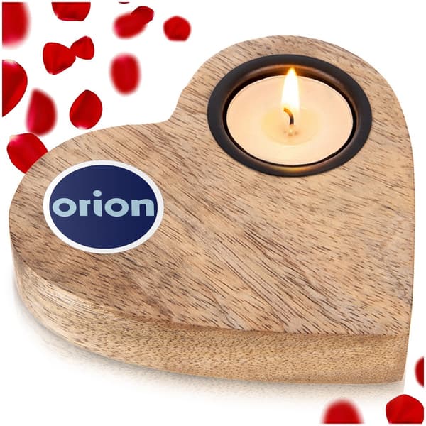 Trä ljusstake för tealight MANGO 13x12 cm