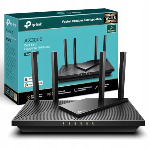 TP-LINK Archer AX55 router, WiFi 6, DualBand, AX3000
