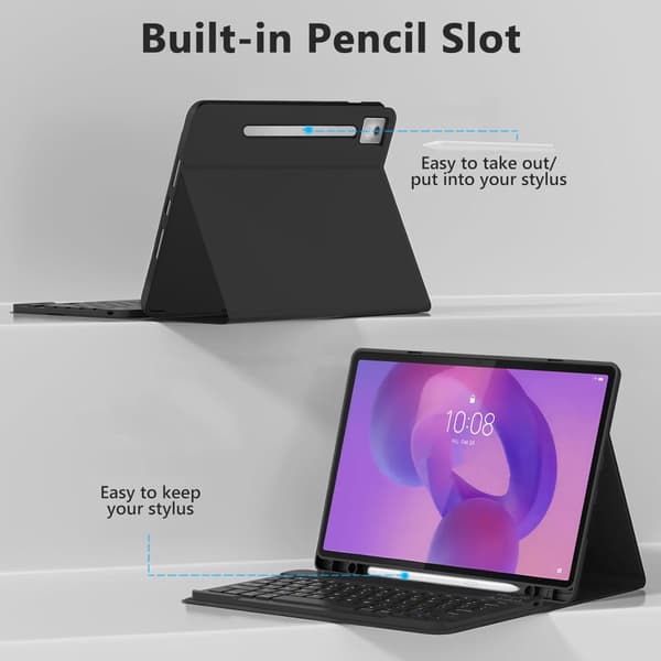 TECH-PRECT SC-KYNÄ + NÄPPÄIMISTÖ LENOVO IDEA TAB PRO / PRO MT 12.7 TB-373 MUSTA