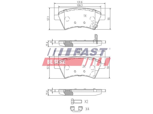 FRAMBROMSBELÄGG FT29139 FAST