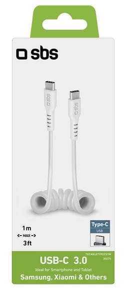 USB-C SBS-kabel 1m hvid TECABLETYPCCS1W