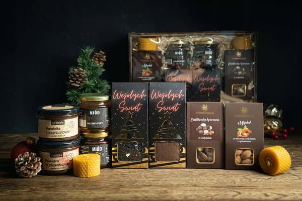 Stor gåvokorg jul te kaffe andra