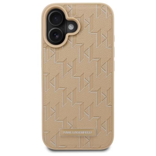 Karl Lagerfeld Hot Stamp MagSafe - iPhone 16 -kotelo (beige)