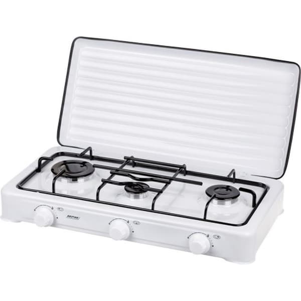 MPM campingkök med 3 brännare, vit, 5200 W